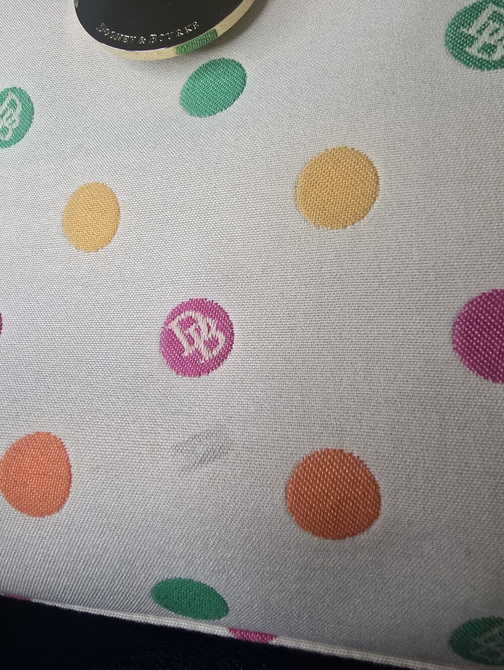 Dooney & Bourke Bubble Dot Tote Y2K Multicolor Charm Bag - Picture 10 of 16
